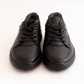 کفش چرم طبیعی مردانه اسپرت مدل اهورا مشکی ahoora