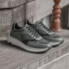 کفش چرم طبیعی مردانه اسپرت مدل بی پنجاه طوسی B50