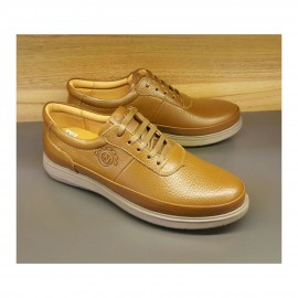 کفش چرم طبیعی مردانه مدل رابرف عسلی Raberf