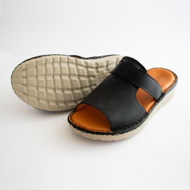 صندل طبی چرم طبیعی زنانه مدل کمند مشکی kamand