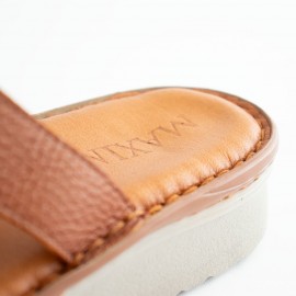 صندل طبی چرم طبیعی زنانه مدل کمند عسلی kamand