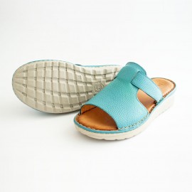 صندل طبی چرم طبیعی زنانه مدل کمند نعنایی kamand