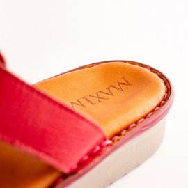 صندل طبی چرم طبیعی زنانه مدل کمند سرخابی kamand