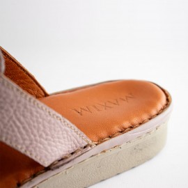 صندل طبی چرم طبیعی زنانه مدل کمند یاسی kamand