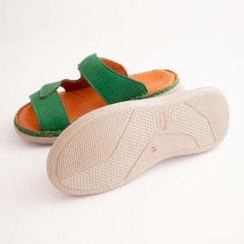 صندل طبی چرم طبیعی زنانه مدل ام3 سبز M3