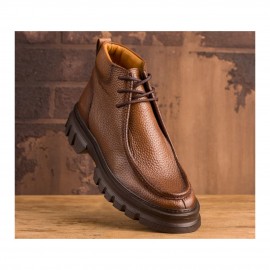 نیم بوت چرم طبیعی مردانه مدل کادیلاک عسلی kadilak