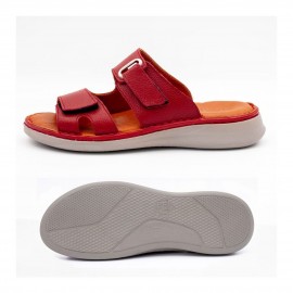 صندل طبی چرم طبیعی زنانه مدل زد 4 قرمز Z4