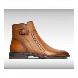 نیم بوت چرم طبیعی مردانه مدل ام 9 عسلی M9