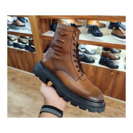 نیم بوت چرم طبیعی مردانه مدل بیگ وان عسلیbig 1