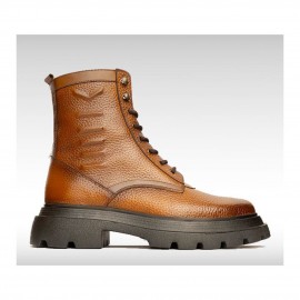 نیم بوت چرم طبیعی مردانه مدل بیگ وان عسلیbig 1