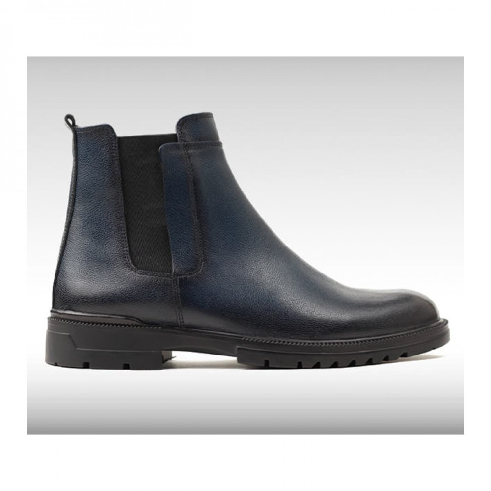 نیم بوت چرم طبیعی مردانه مدل ام 8 سرمه ای M8