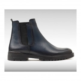 نیم بوت چرم طبیعی مردانه مدل ام 8 سرمه ای M8