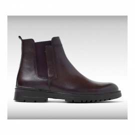 نیم بوت چرم طبیعی مردانه مدل ام 8  قهوه ای M8