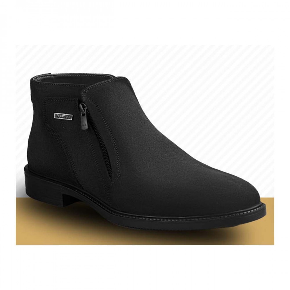 نیم بوت چرم طبیعی مردانه مدل پرادا جیر مشکی prada