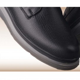 نیم بوت چرم طبیعی مردانه مدل رمینی مشکی remini