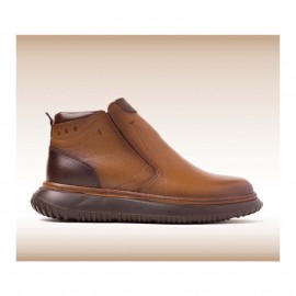 نیم بوت چرم طبیعی مردانه مدل ال 10 بی‌بند عسلی L10