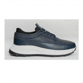 کفش چرم طبیعی مردانه اسپرت مدل یوز سرمه‌ای Use