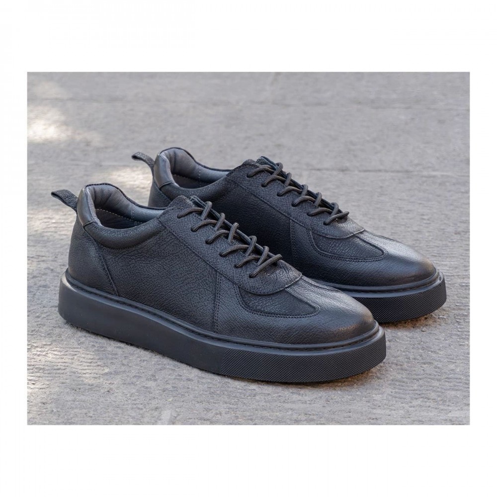 کفش چرم طبیعی مردانه اسپرت مدل سامبا مشکی samba