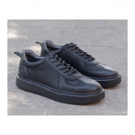 کفش چرم طبیعی مردانه اسپرت مدل سامبا مشکی samba