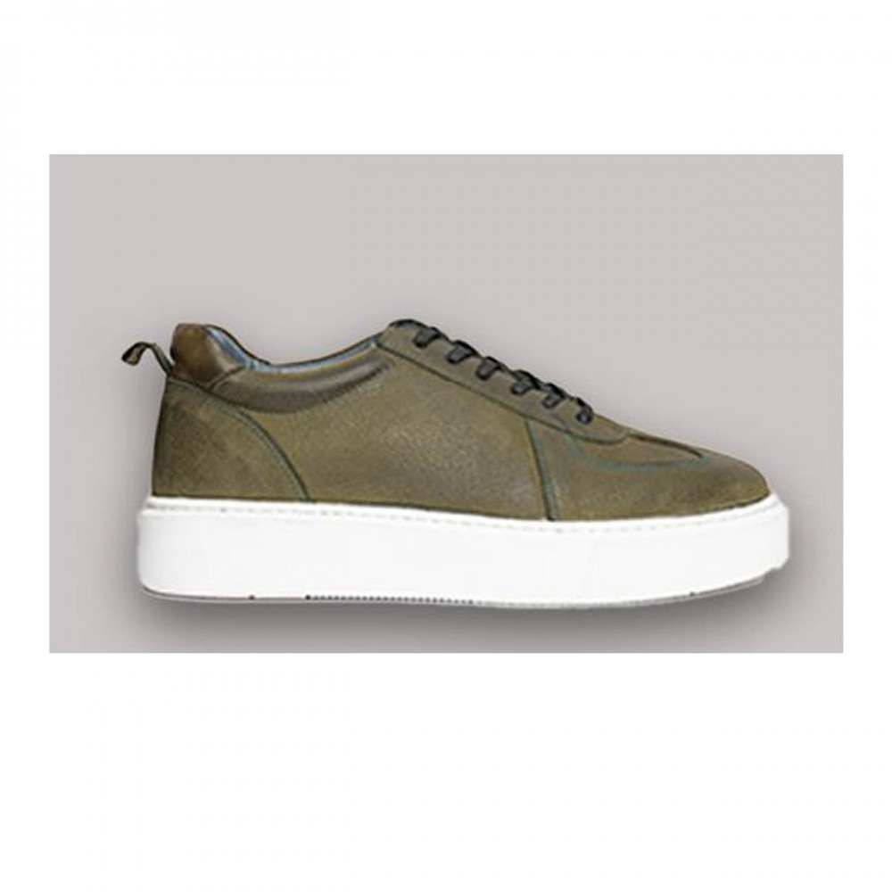 کفش چرم طبیعی مردانه اسپرت مدل سامبا سبز samba