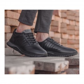 کفش چرم طبیعی مردانه اسپرت مدل اس 60 مشکی S60