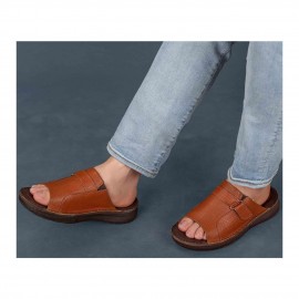 صندل طبی چرم طبیعی مردانه کد 331 عسلی