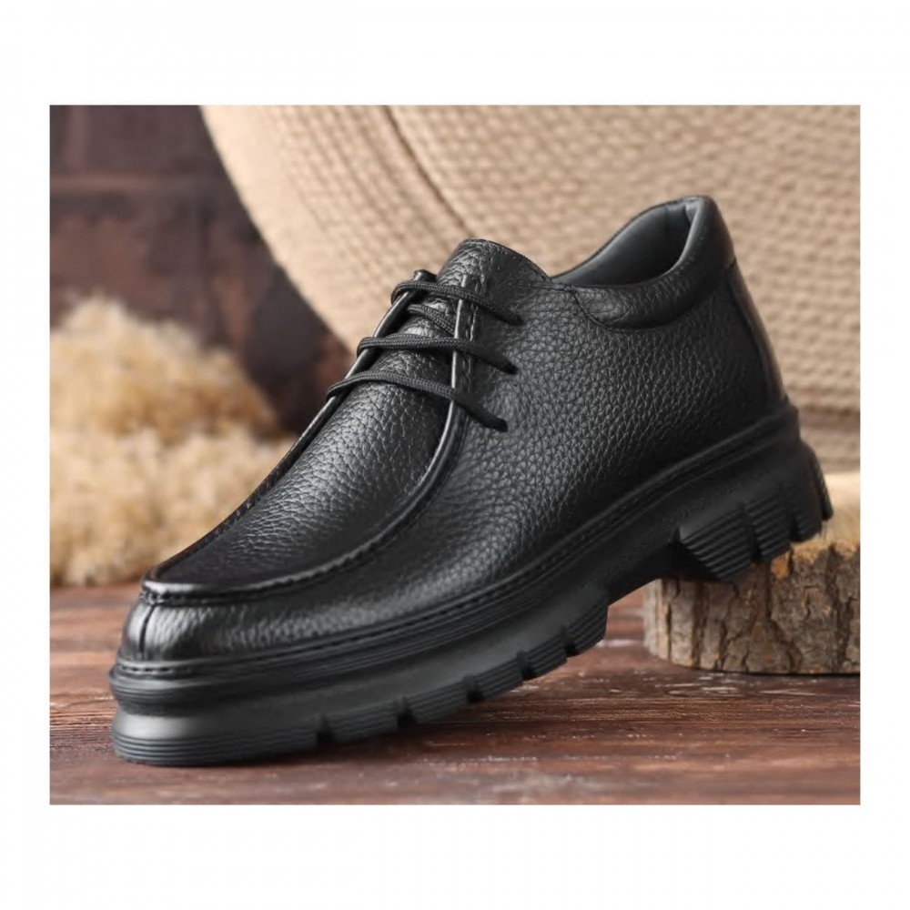 کفش چرم طبیعی مردانه مدل ال 30 کادیلاک مشکی L30