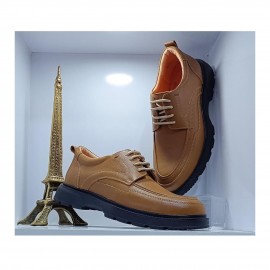کفش چرم طبیعی مردانه مجلسی مدل بریشکا عسلی berishka