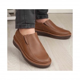 کفش چرم طبیعی طبی مردانه کد 517 عسلی
