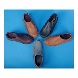 کفش چرم طبیعی طبی مردانه کد 517 قهوه ای