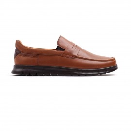 کفش چرم طبیعی مردانه مجلسی مدل کالج  کا 500 کارناوال عسلی K500