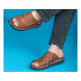 صندل طبی چرم طبیعی مردانه کد 321 عسلی