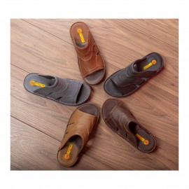 صندل طبی چرم طبیعی مردانه کد 321 طوسی