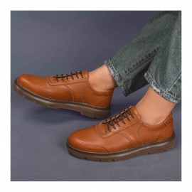 کفش چرم طبیعی اسپورت طبی مردانه کد 538 عسلی
