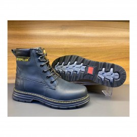 نیم بوت چرم طبیعی مردانه مدل کترپیلار مشکی caterpillar