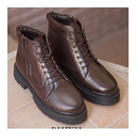 نیم بوت چرم طبیعی مردانه مدل هلسی قهوه ای healthy