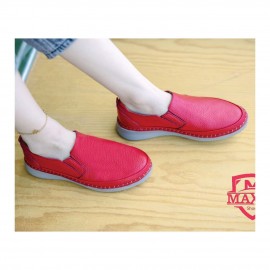 کفش طبی چرم طبیعی زنانه راحتی مدل صبا قرمز saba