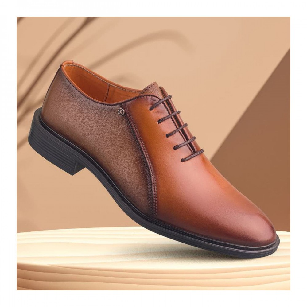 کفش چرم طبیعی مردانه مجلسی مدل زد 80 عسلی Z80