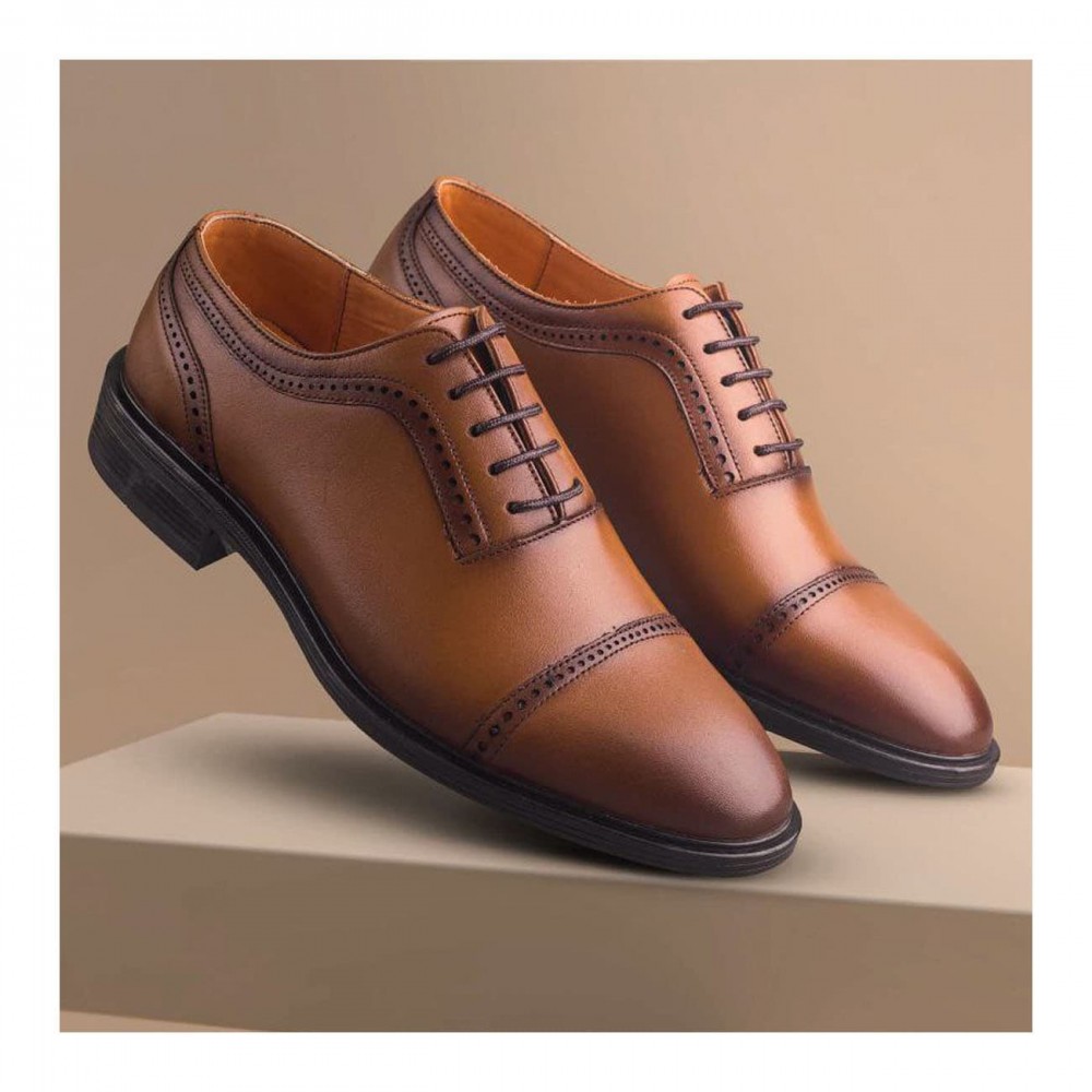 کفش چرم طبیعی مردانه مجلسی مدل زد 60 عسلی Z60