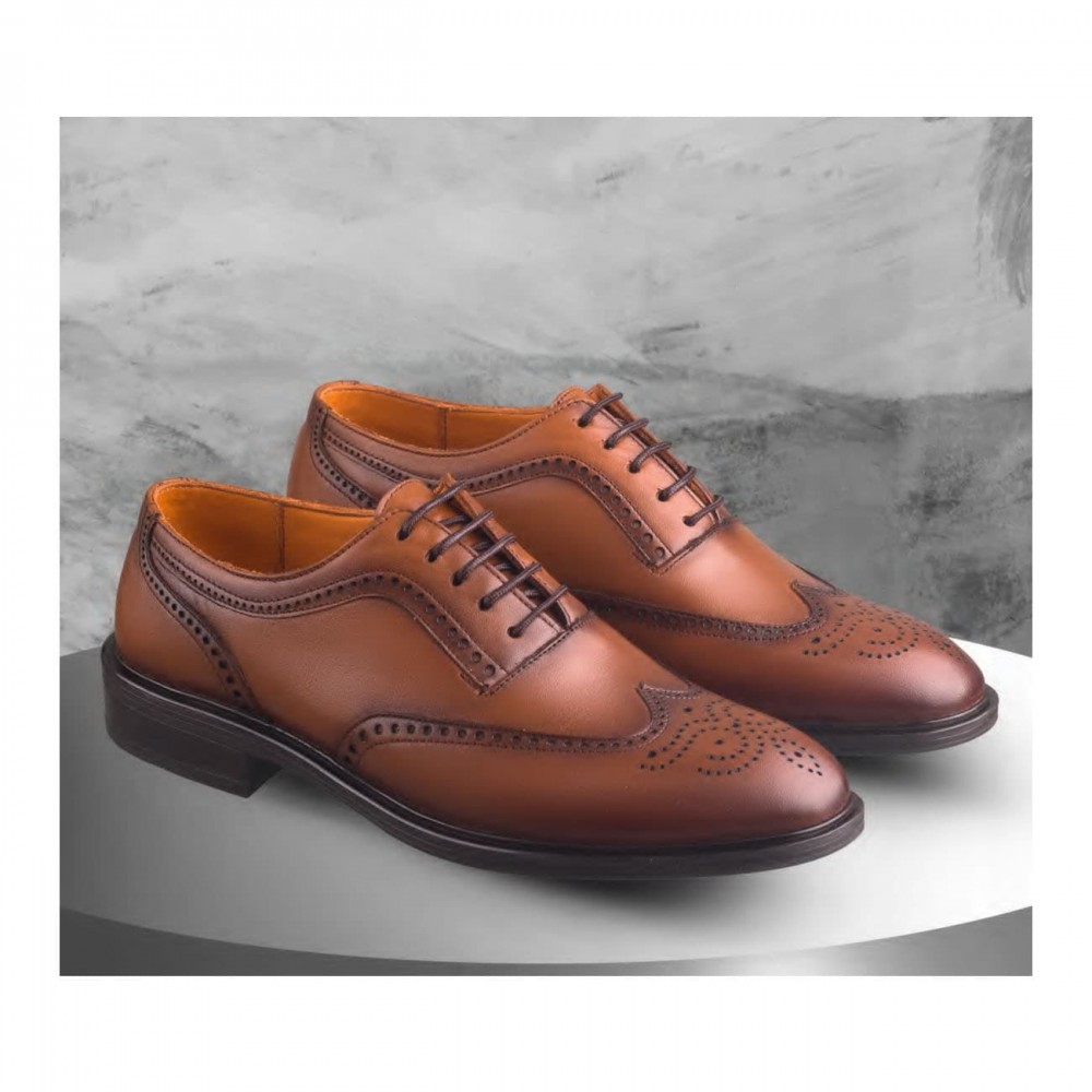 کفش چرم طبیعی مردانه مجلسی مدل زد 60 هشترک عسلی Z60