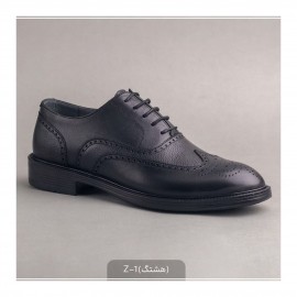 کفش چرم طبیعی مردانه مجلسی مدل زد 1 هشترک مشکی Z1
