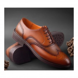 کفش چرم طبیعی مردانه مجلسی مدل زد 1 هشترک عسلی Z1