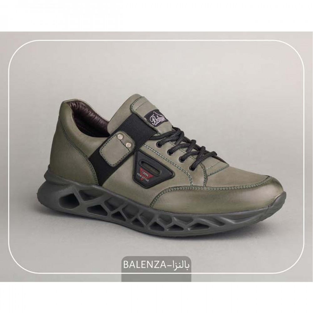 کفش چرم طبیعی اسپورت مدل بالنزا سبز balenza