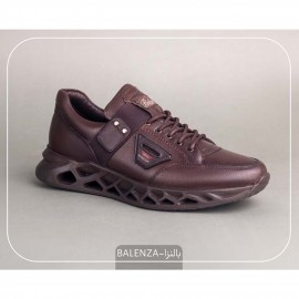 کفش چرم طبیعی اسپورت مدل بالنزا قهوه ای balenza