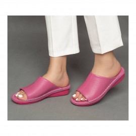 صندل طبی چرم طبیعی زنانه کد 223 صورتی