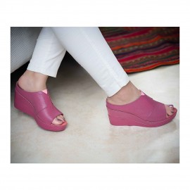 صندل طبی چرم طبیعی زنانه کد 233 صورتی