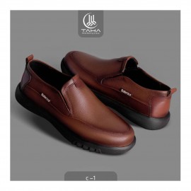کفش چرم طبیعی مردانه مدل سی 1 عسلی C1
