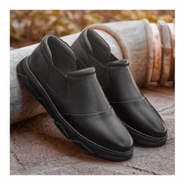 کفش چرم طبیعی مردانه مدل سی نود مشکی C90