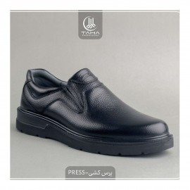 کفش چرم طبیعی مردانه مدل پرس کشی مشکی press