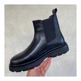 نیم بوت چرم طبیعی مدل چلسی مشکی chelsi